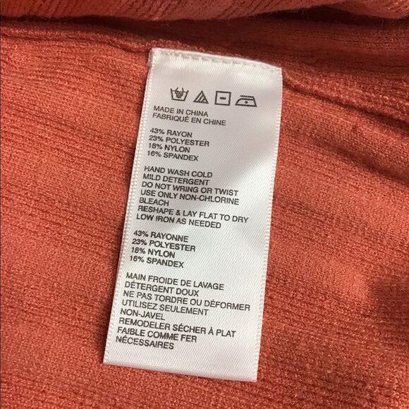 Free People Orange Lottie Rib Mini Dress New Size Small - Picture 9 of 10